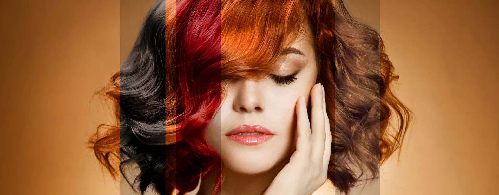 farbowane włosy na rudo